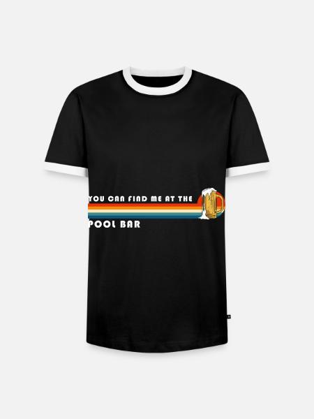 Swmming Pool Wasser Gartenparty - Männer Kontrast-T-Shirt - Schwarz/Weiß