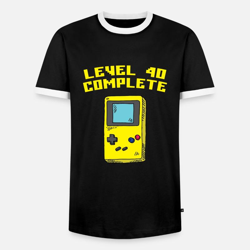 Level 40 Complete - Men's Ringer Shirt - black/white