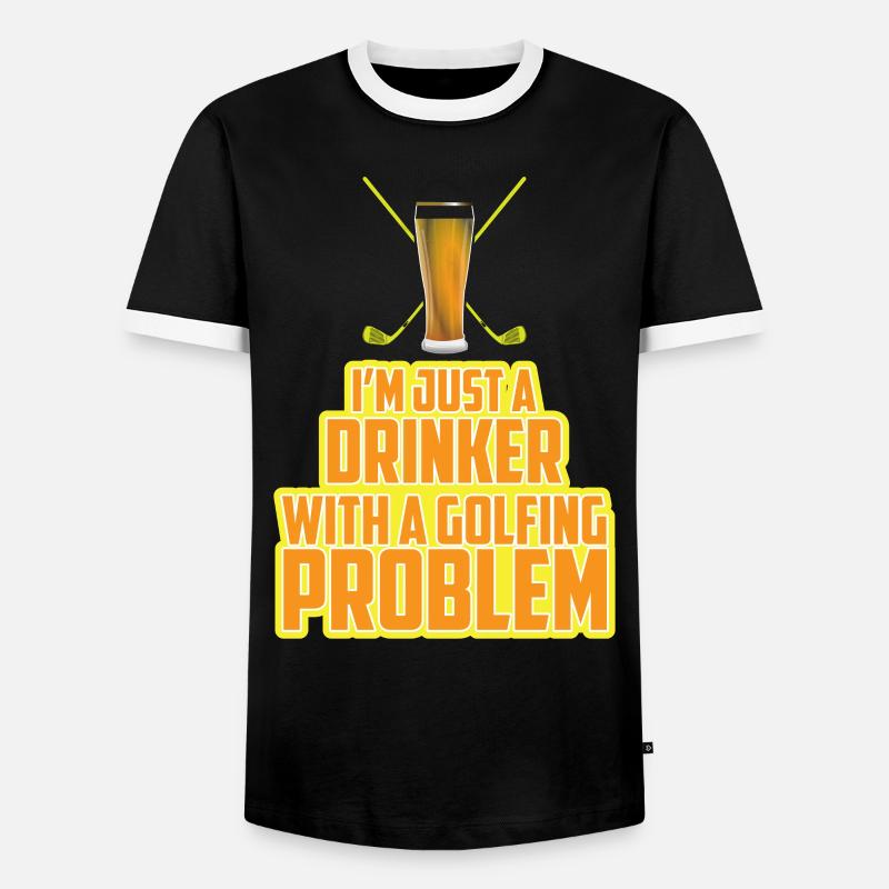 Golfing Problem - Männer Kontrast-T-Shirt - Schwarz/Weiß