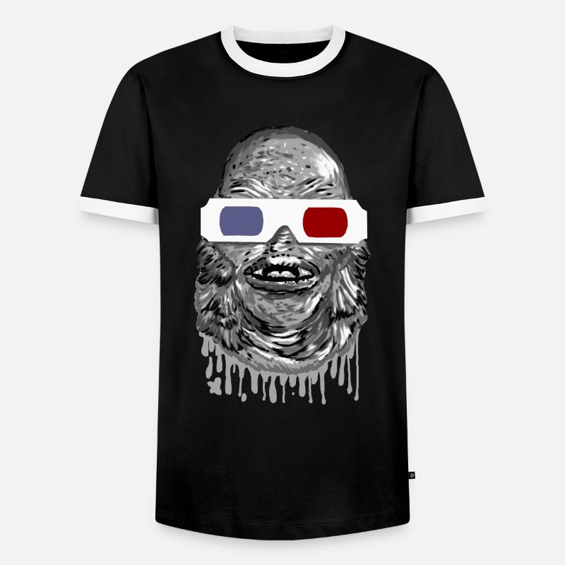 creature - Men's Ringer Shirt - black/white
