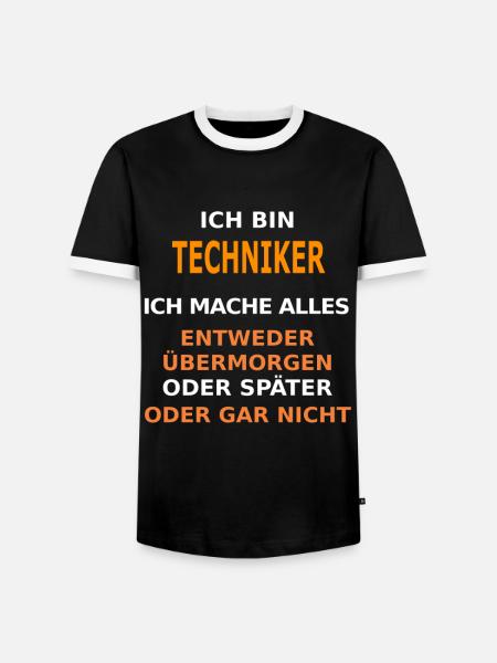 techniker - Männer Kontrast-T-Shirt - Schwarz/Weiß