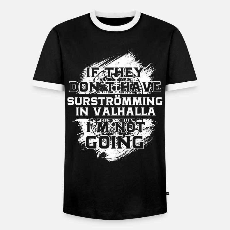 Surströming in Valhalla Tshirt - Men's Ringer Shirt - black/white
