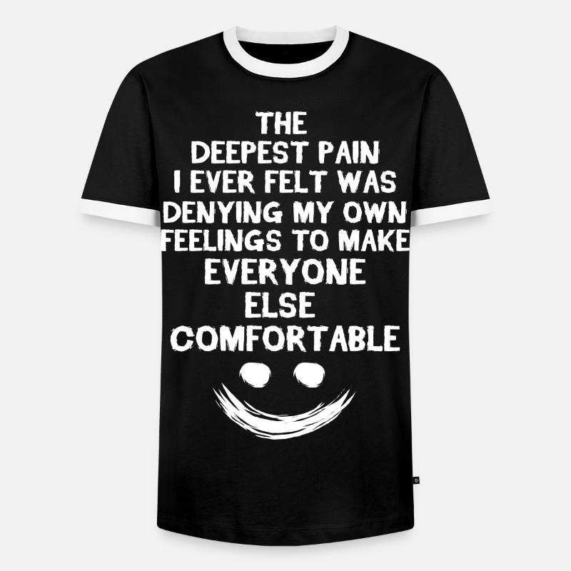 Depression Deppressive Psyche Therapy Bipolar - Men's Ringer Shirt - black/white