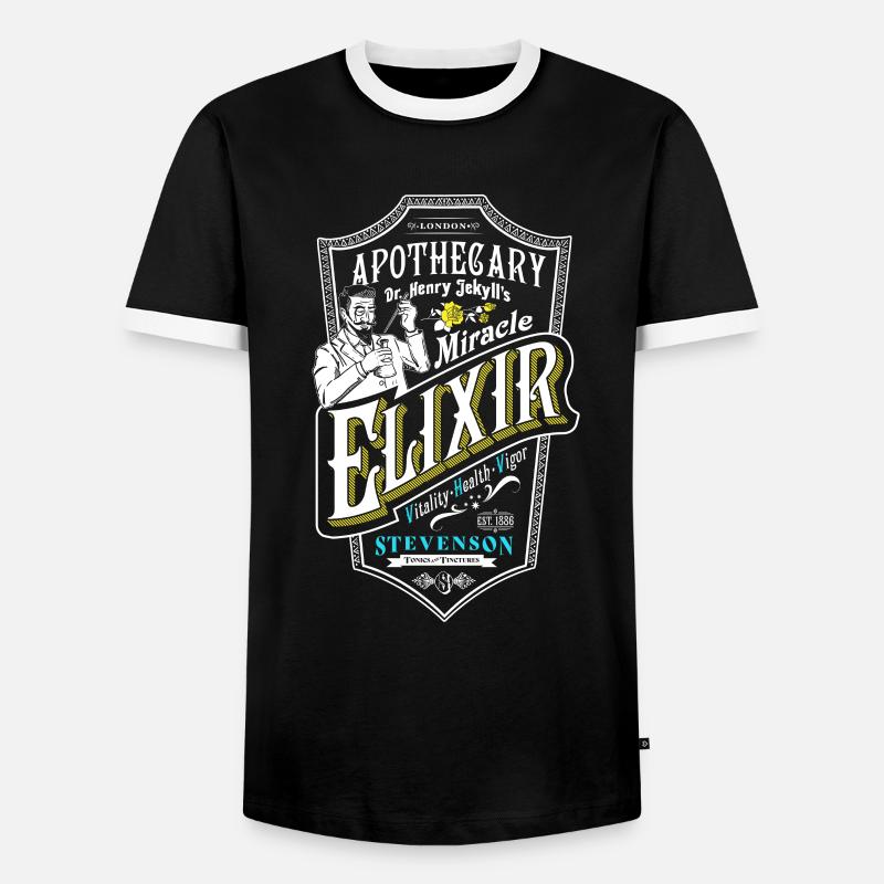 Dr. Jekyll Apothacary Mr Hyde Jekyll and Hyde - Men's Ringer Shirt - black/white
