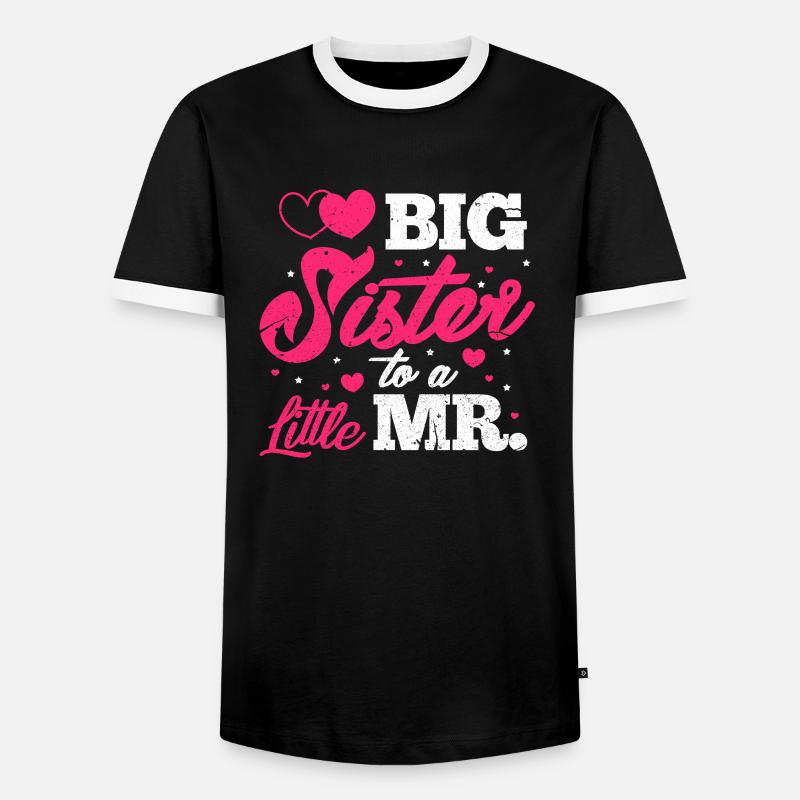 Grosse Schwester - Männer Kontrast-T-Shirt - Schwarz/Weiß