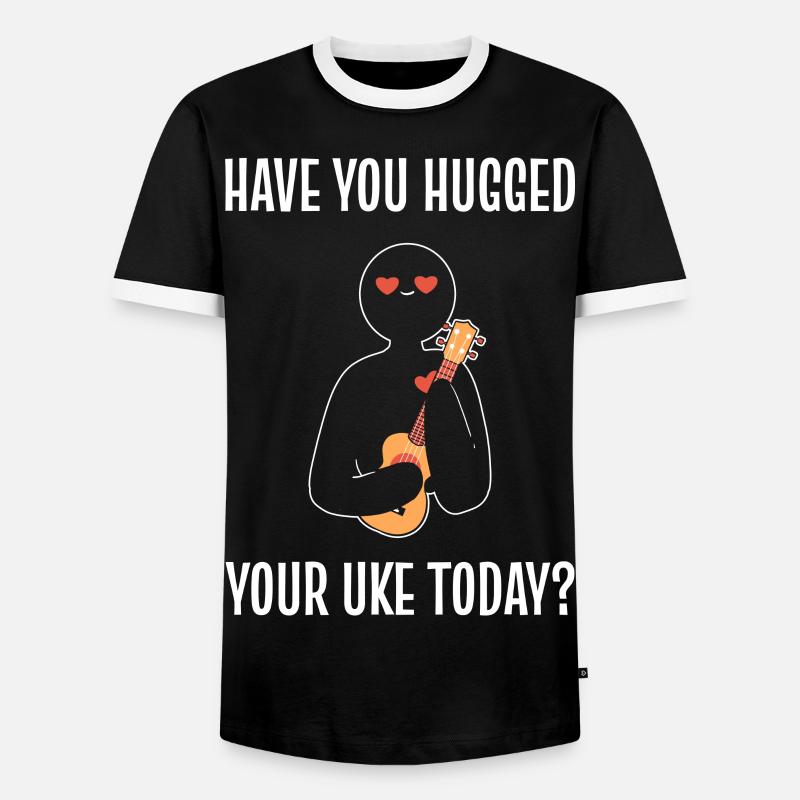 Ukulele - Men's Ringer Shirt - black/white
