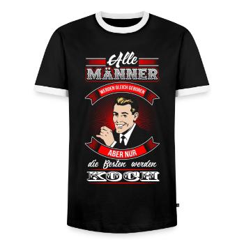 Koch - Beste Männer - Männer Kontrast-T-Shirt - Schwarz/Weiß - Vorne - AI Model Female 172 light (172cm) & AI Model Male 178 light (178cm)