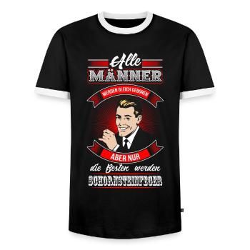 Schornsteinfeger - Beste Männer - Männer Kontrast-T-Shirt - Schwarz/Weiß - Vorne - AI Model Female 172 light (172cm) & AI Model Male 178 light (178cm)