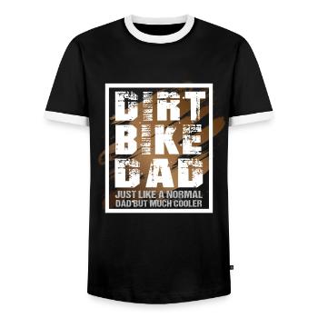 Dirt Bike Dad like a normal Dad but much cooler - T-shirt contrasté Homme - noir/blanc - Devant - AI Model Female 172 light (172cm) & AI Model Male 178 light (178cm)