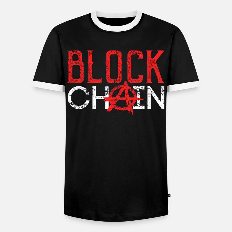 Blockchain Technology Crypto - Männer Kontrast-T-Shirt - Schwarz/Weiß