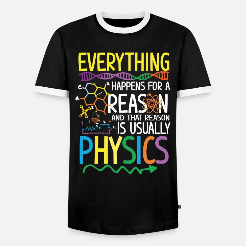 Reason is usually Physics - Men's Ringer Shirt - black/white