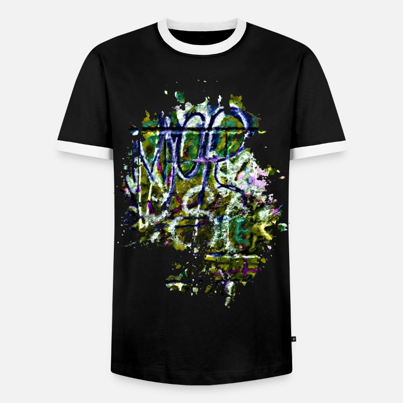 Graffiti - Männer Kontrast-T-Shirt - Schwarz/Weiß