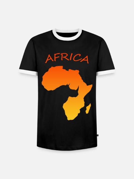 Africa Afrika - Männer Kontrast-T-Shirt - Schwarz/Weiß