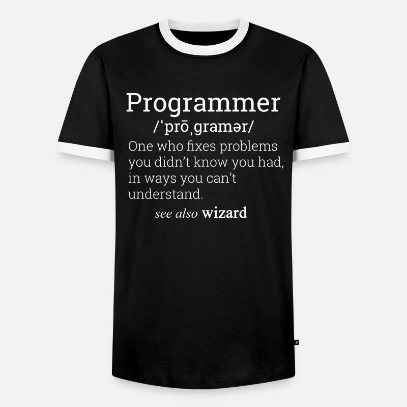 Programmierer Definition - Männer Kontrast-T-Shirt - Schwarz/Weiß