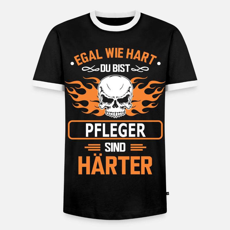 pfleger - Männer Kontrast-T-Shirt - Schwarz/Weiß