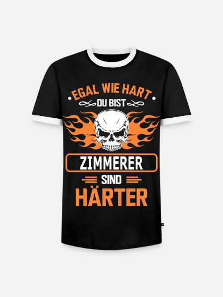 zimmerer - Männer Kontrast-T-Shirt - Schwarz/Weiß