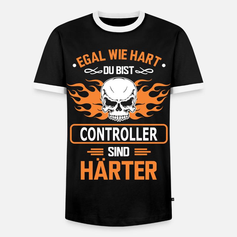 controller - Männer Kontrast-T-Shirt - Schwarz/Weiß
