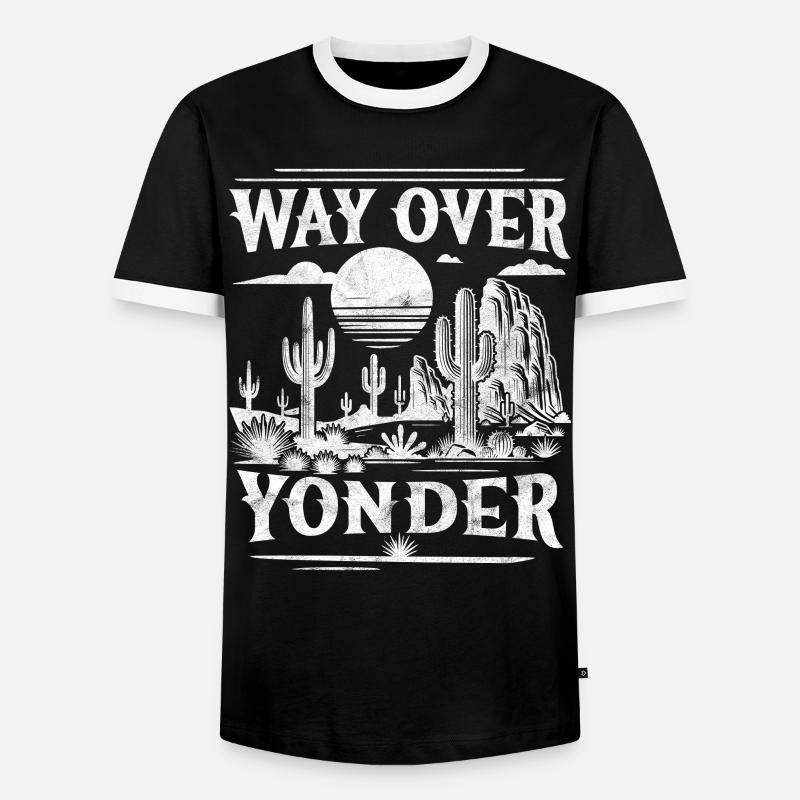 Weit drüben - Männer Kontrast-T-Shirt - Schwarz/Weiß