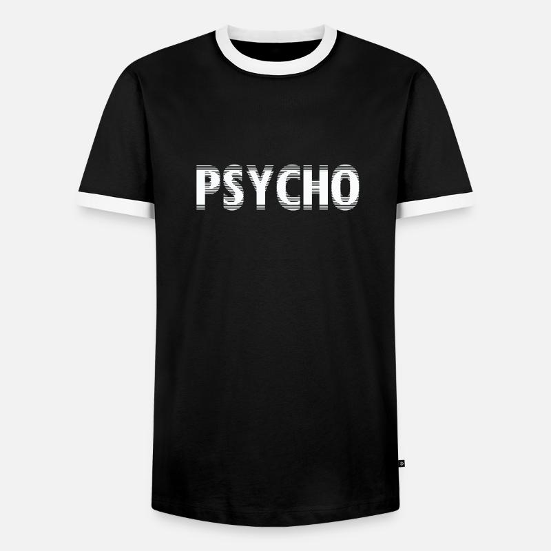 psycho - Men's Ringer Shirt - black/white