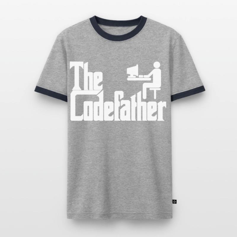 The Codefather Programmierer PC Coding Geschenk Männer Kontrast-T-Shirt
