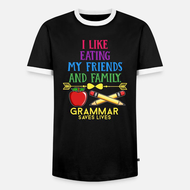 ESL Lehrer Englisch Lehrer - Männer Kontrast-T-Shirt - Schwarz/Weiß