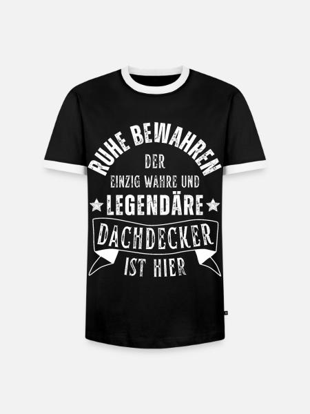 Legendärer Dachdecker Beruf - Männer Kontrast-T-Shirt - Schwarz/Weiß