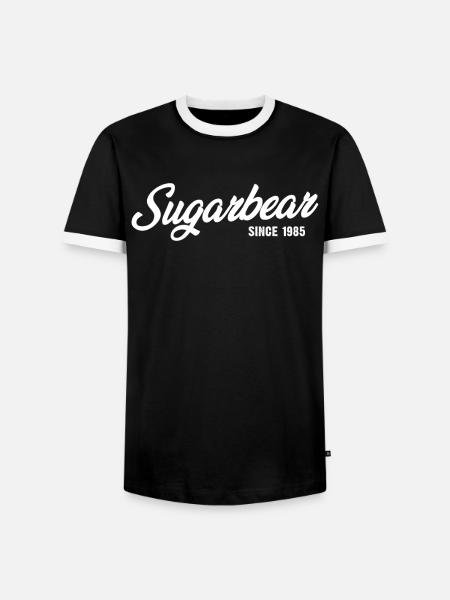 Funny Sugarbear seit 1985 - Männer Kontrast-T-Shirt - Schwarz/Weiß