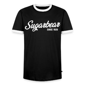 Lustiger Zuckerbär seit 1920 - Männer Kontrast-T-Shirt - Schwarz/Weiß - Vorne - AI Model Female 172 light (172cm) & AI Model Male 178 light (178cm)