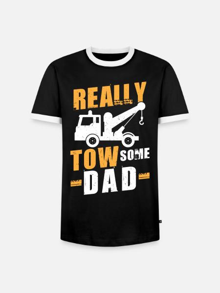 Wirklich Towsome Dad - Abschleppwagenfahrer - Männer Kontrast-T-Shirt - Schwarz/Weiß