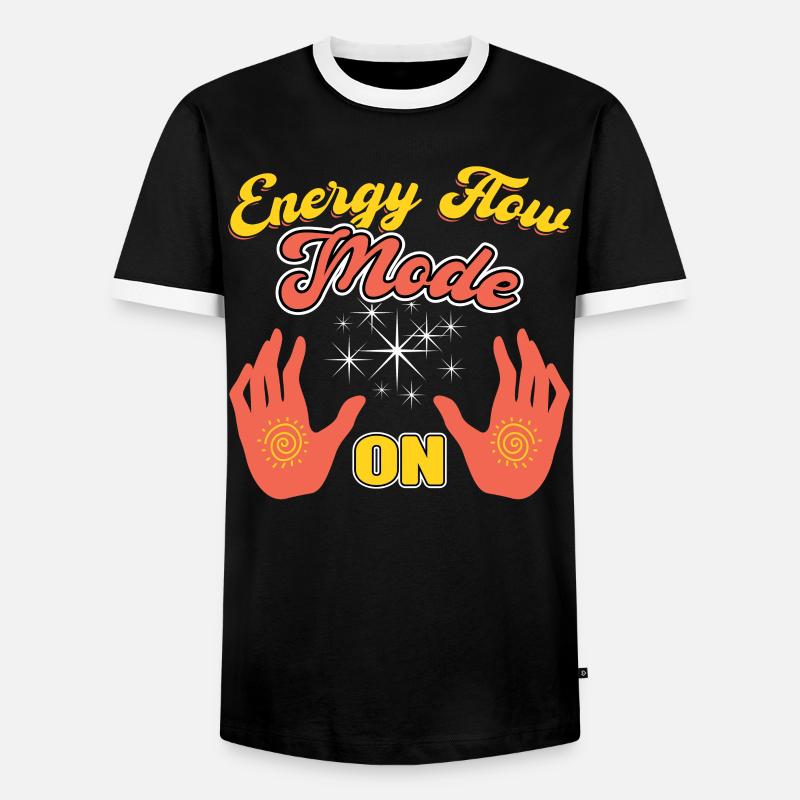 Energy Flow Mode On - Reiki Practitioner - Men's Ringer Shirt - black/white