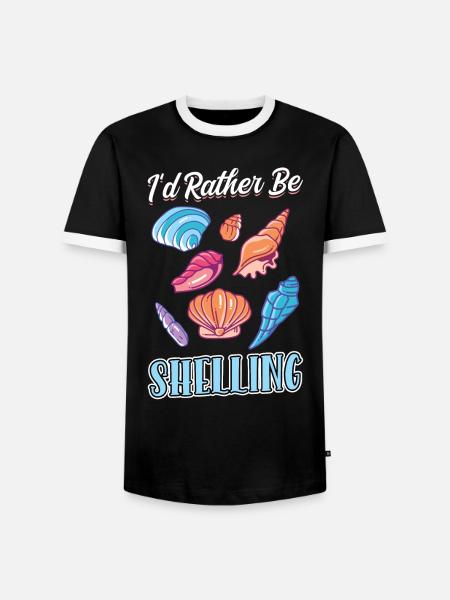 I'd rather peel - Seashell - Men's Ringer Shirt - black/white