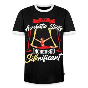 Mes compétences acrobatiques ont augmenté SILKnificant - T-shirt contrasté Homme - noir/blanc - Devant - AI Model Female 172 light (172cm) & AI Model Male 178 light (178cm)