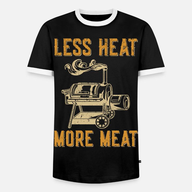 Fleisch Räuchern - Männer Kontrast-T-Shirt - Schwarz/Weiß