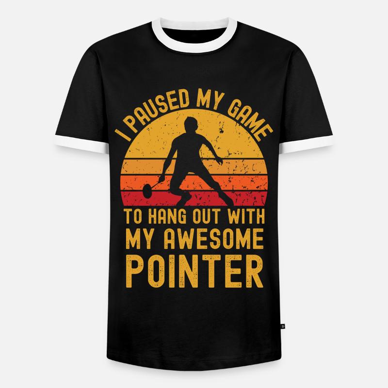 Badminton und Pointer - Männer Kontrast-T-Shirt - Schwarz/Weiß