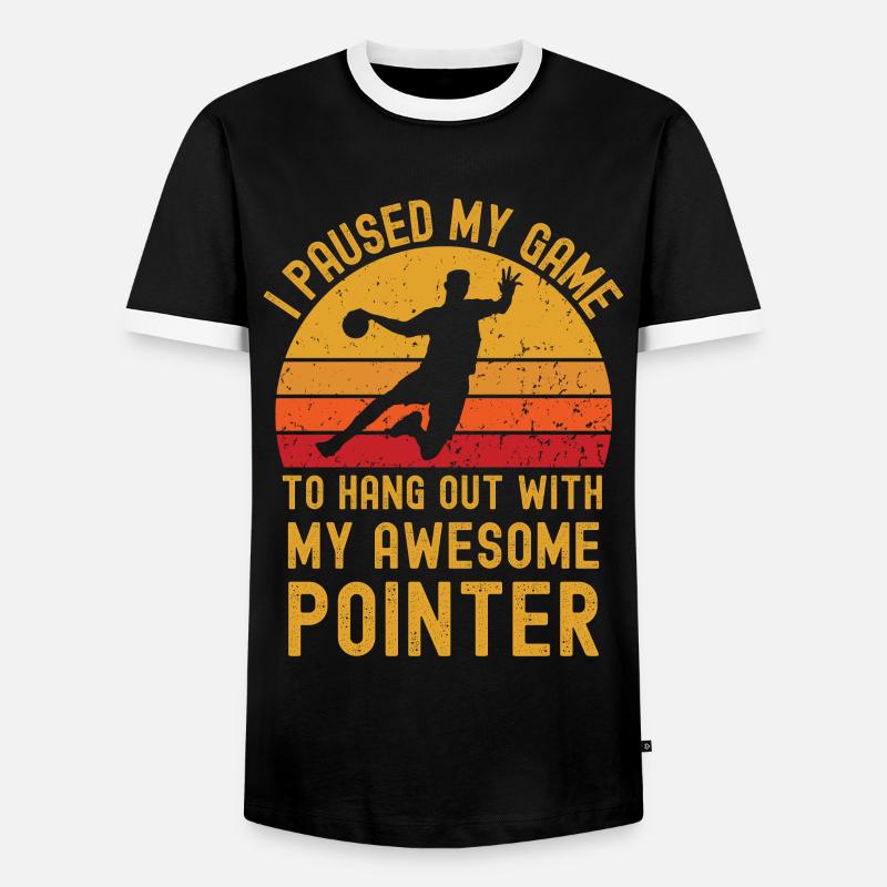 Handball and Pointer - Men's Ringer Shirt - black/white