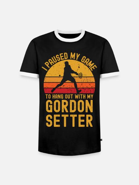 Tennis and Gordon-Setter - Men's Ringer Shirt - black/white