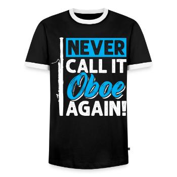 Never Call It Oboe Again - Basson - T-shirt contrasté Homme - noir/blanc - Devant - AI Model Female 172 light (172cm) & AI Model Male 178 light (178cm)