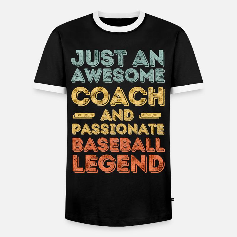 Trainer Baseball retro - Männer Kontrast-T-Shirt - Schwarz/Weiß