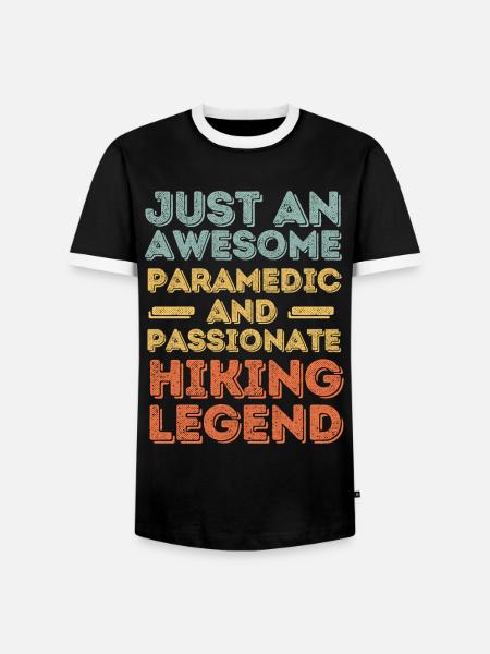 Sanitäter Wandern retro - Männer Kontrast-T-Shirt - Schwarz/Weiß