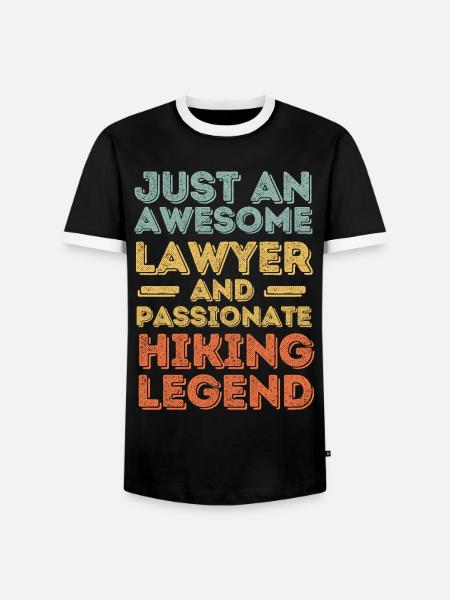 Anwalt Wandern retro - Männer Kontrast-T-Shirt - Schwarz/Weiß
