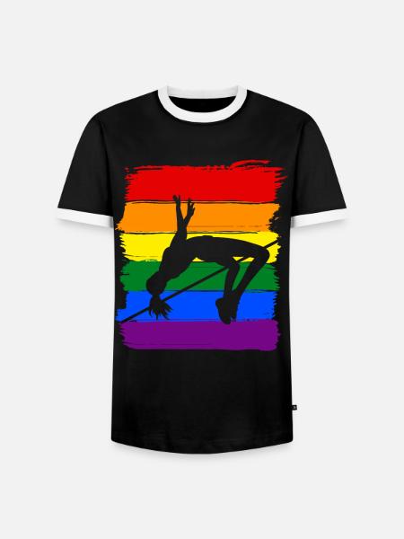 Frauen Hochspringen LGBT - Männer Kontrast-T-Shirt - Schwarz/Weiß