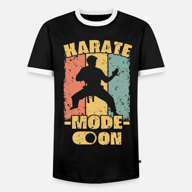 Karate retro - Men's Ringer Shirt - black/white