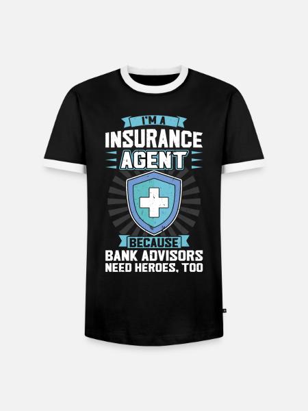 Insurance Agent - Männer Kontrast-T-Shirt - Schwarz/Weiß
