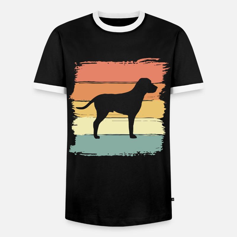 Pointer retro - Men's Ringer Shirt - black/white