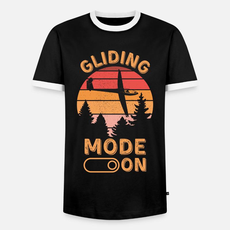 Gleitmodus ein - Männer Kontrast-T-Shirt - Schwarz/Weiß