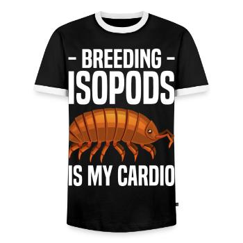 Isopoden - Männer Kontrast-T-Shirt - Schwarz/Weiß - Vorne - AI Model Female 172 light (172cm) & AI Model Male 178 light (178cm)