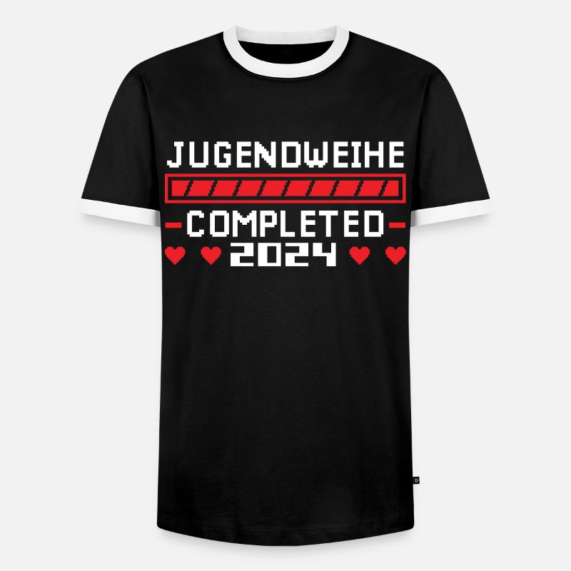 Jugendweihe 2024 Mädchen Junge - Männer Kontrast-T-Shirt - Schwarz/Weiß