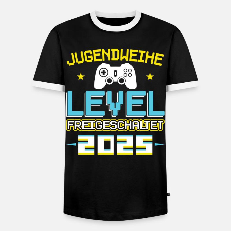 Jugendweihe 2025 Mädchen Junge - Männer Kontrast-T-Shirt - Schwarz/Weiß