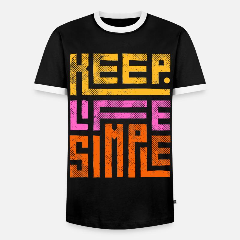 Keep Life Simple - Men's Ringer Shirt - black/white