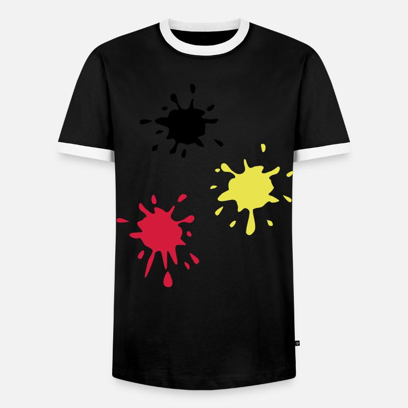 Kunst, Fleck, Paintball - Männer Kontrast-T-Shirt - Schwarz/Weiß
